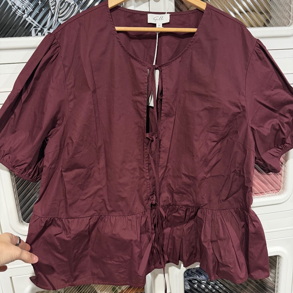 *BOUTIQUE* 100% Cotton Peplum Top *BRAND NEW*